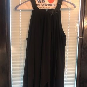 Black House White Market black chiffon beaded neck